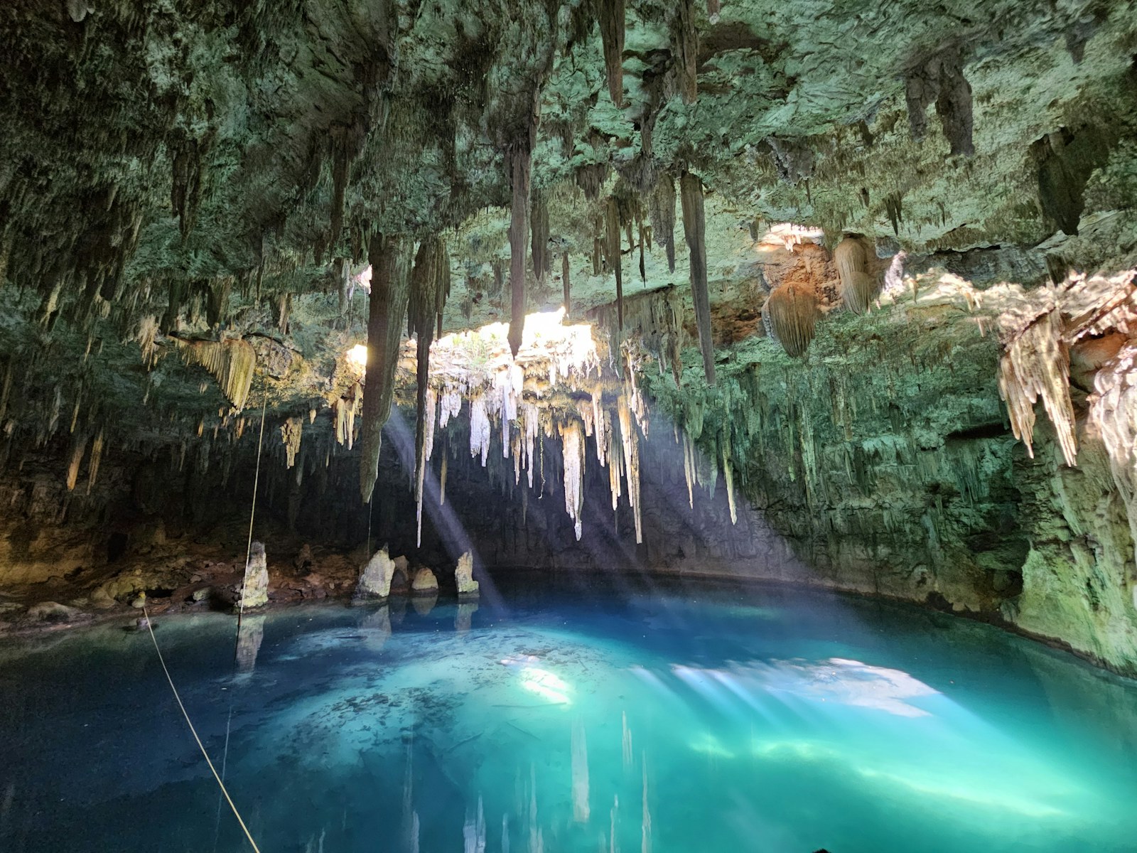A cenote you can stop at when driving from Playa del Carmen to Tulum along Highway 307