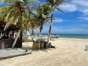 Palm-lined Caribbean beach in Playa del Carmen on a sunny day, helping you decide how many days in Playa del Carmen you really need